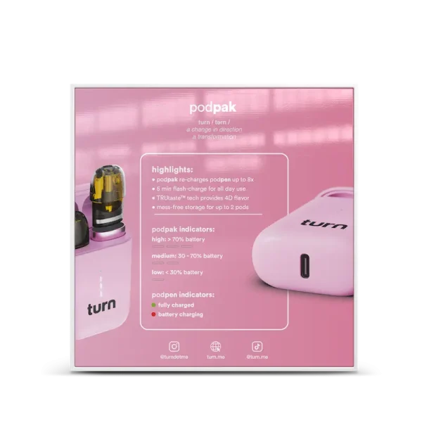 turn podpak pink